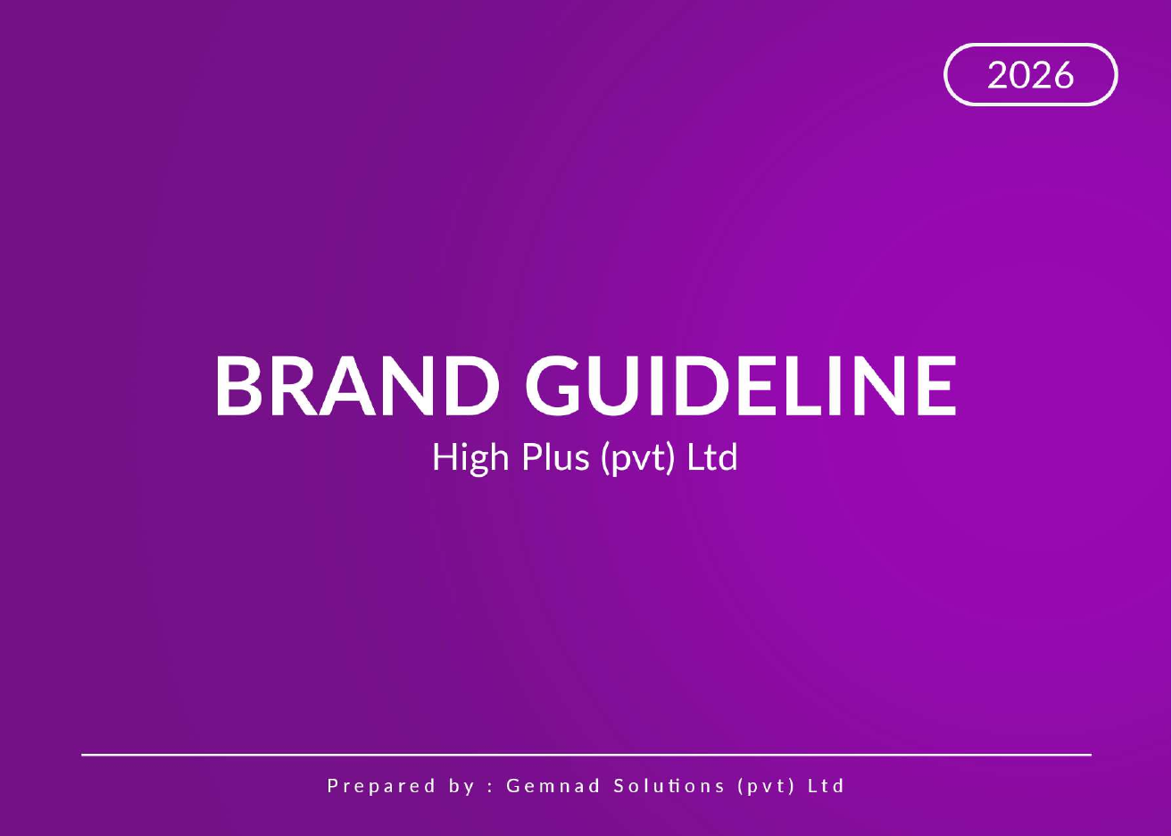 High Plus brand guideline page 1