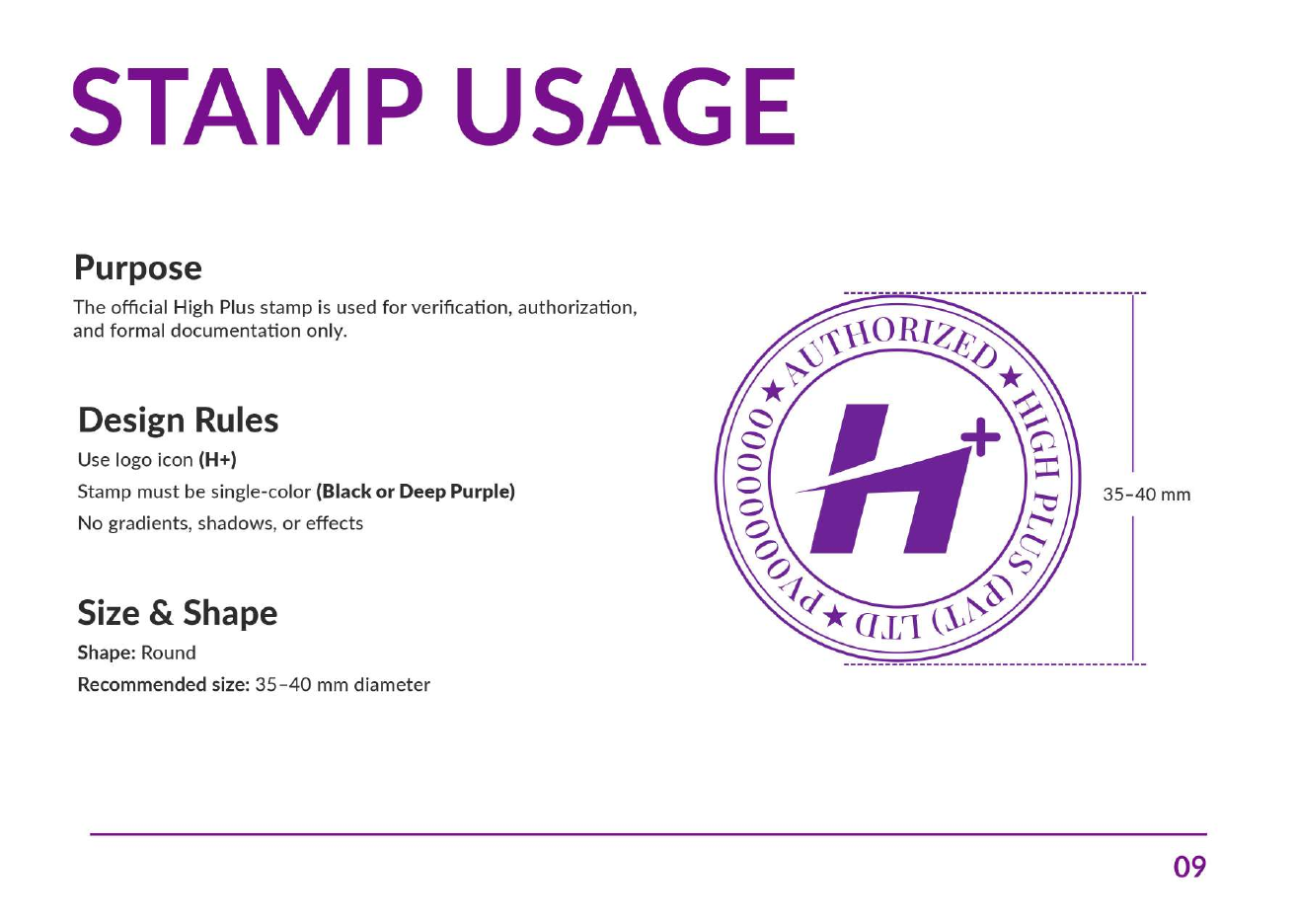 High Plus brand guideline page 11